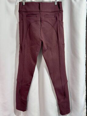 Free Ride Equestrian Breeches Womens Medium Merlot Silicone Heavyweight Winter